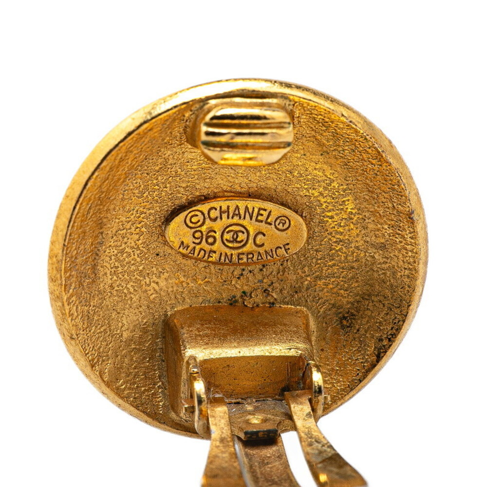 CHANEL Authentic Gold Logo Earrings - Picture 3 of 3
